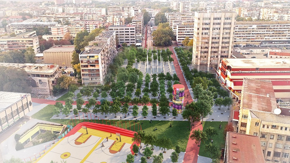 The central city section of Dobrich